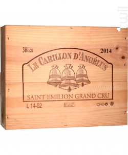 Le Carillon D'angélus - Caisse Bois 3 Bouteilles - Château Angélus - 2014 - Rouge