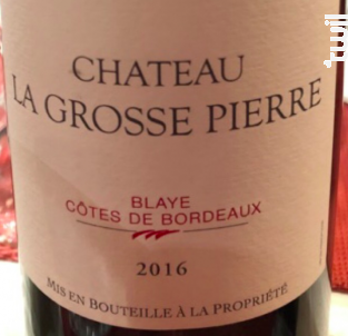 Les Vignerons De Tutiac Chateau La Grosse Pierre 18 Blaye Cotes De Bordeaux Red Wine Merlot