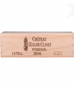 Château L'eglise Clinet - Caisse Bois 1 Bouteille - Château l'Eglise-Clinet - 2016 - Rouge