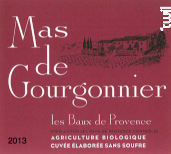 Sans soufre Ajouté - Mas Gourgonnier - 2016 - Rouge